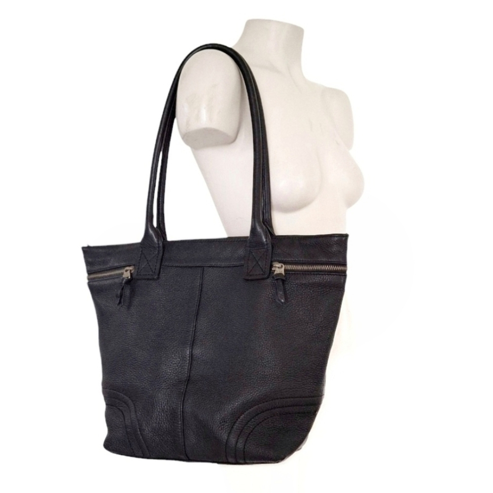 MARC New York by Andrew Marc Large Black Vegan Leather Tote Bag